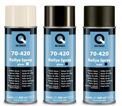 QR 70-420 Rallye Spray 400ml (valge, must pool-matt, must matt)