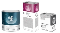 DeBeer FAST SURFACER (8-347) krundikomplekt 3,785 + 5,0 + 2,5L.(1:1+25%) HALL, VALGE, MUST KAMPAANIA